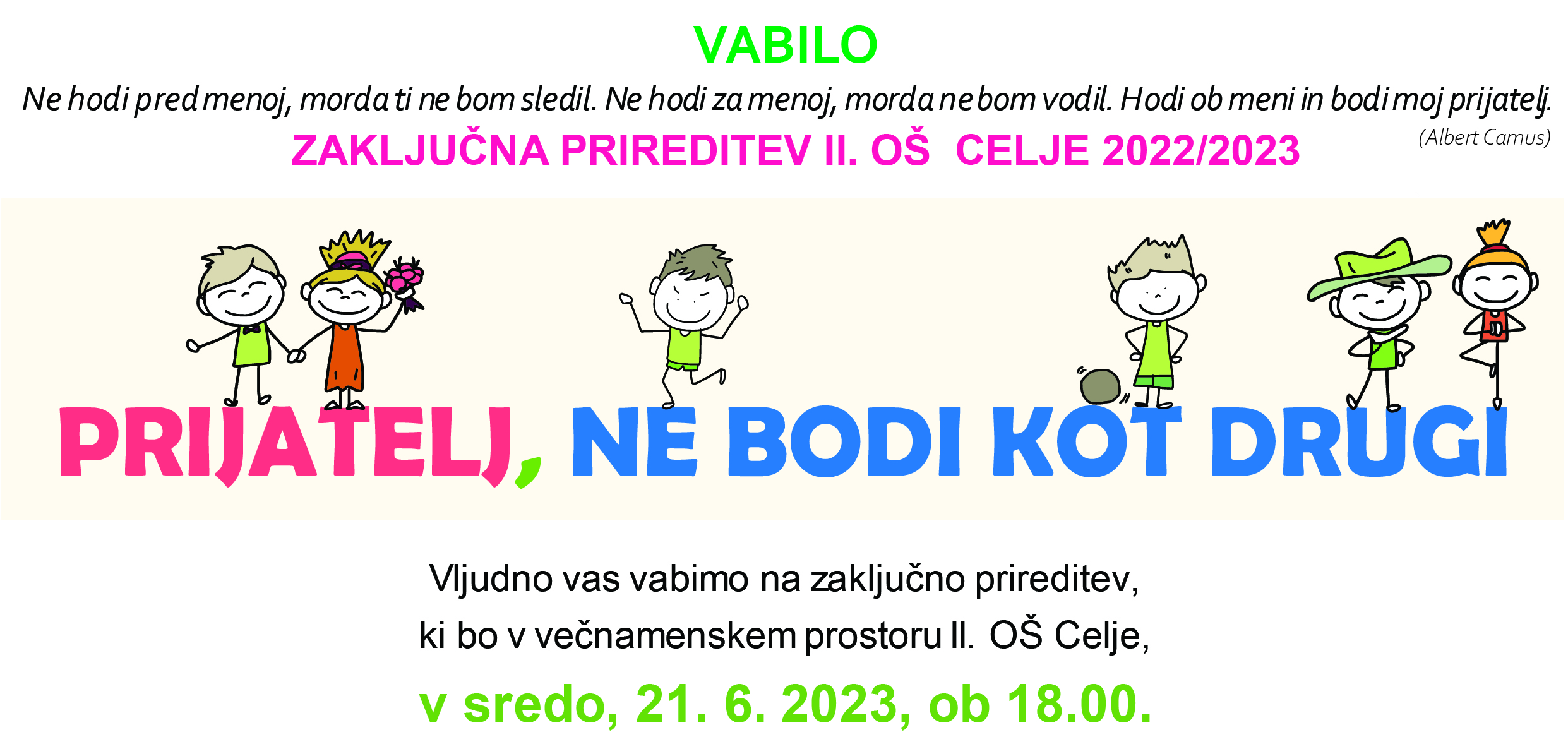 VABILO ZAKLJUČNA PRIREDITEV 2023