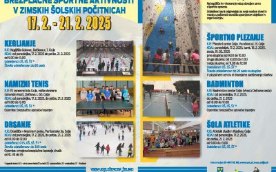 ŠPORTNE AKTIVNOSTI ČASU ZIMSKIH POČITNIC